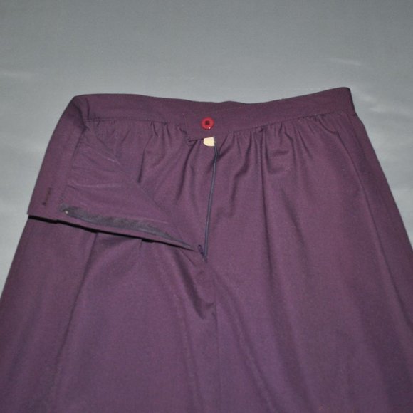 Vintage Leslie Fay Skirt Set Size 8 Purple & White Midi Skirt & Blouse NWT - Picture 11 of 13